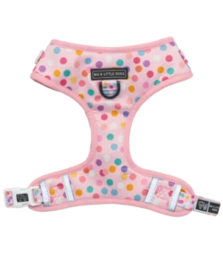 Big And Little Dogs Big And Little Dogs Adjustable Harness Pink Confetti ( XLARGE) -Hondenmode big and little dogs adjustable harness pink confet 1