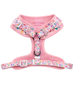 Big And Little Dogs Big And Little Dogs Adjustable Harness Pink Confetti ( XLARGE) -Hondenmode big and little dogs adjustable harness pink confet 2