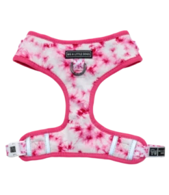 Big And Little Dogs Big And Little Dogs Adjustable Harness Pink Tie Dye ( S, L & XL ) -Hondenmode big and little dogs adjustable harness pink tie dy 1