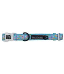 Big And Little Dogs Big And Little Dogs Collar & Bow-tie Blue Confetti -Hondenmode big and little dogs collar bow tie blue confetti 1