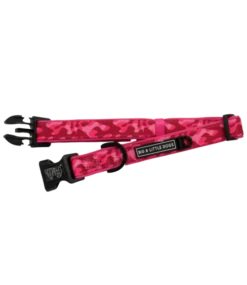 Big And Little Dogs Big And Little Dogs Halsband Pink Camo ( MEDIUM ) -Hondenmode big and little dogs halsband pink camo medium 1