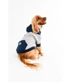 Big And Little Dogs Big And & Little Dogs Hoody Jumper Quilted Navy Hondentrui -Hondenmode big and little dogs hoody jumper quilted navy hond 7