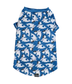 Big And Little Dogs Big And Little Dogs Strand Shirt Met UV Bescherming Bite Me (Blue Version) -Hondenmode big and little dogs strand shirt met uv beschermin 7