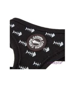 Catspia Catspia Katten Tuigje Bone Fish Black ALLEEN LARGE -Hondenmode catspia katten tuigje bone fish black alleen large 2