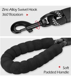 Frenkiez Frenkiez Reflective Dog Leash Black -Hondenmode frenkiez reflective dog leash black 1