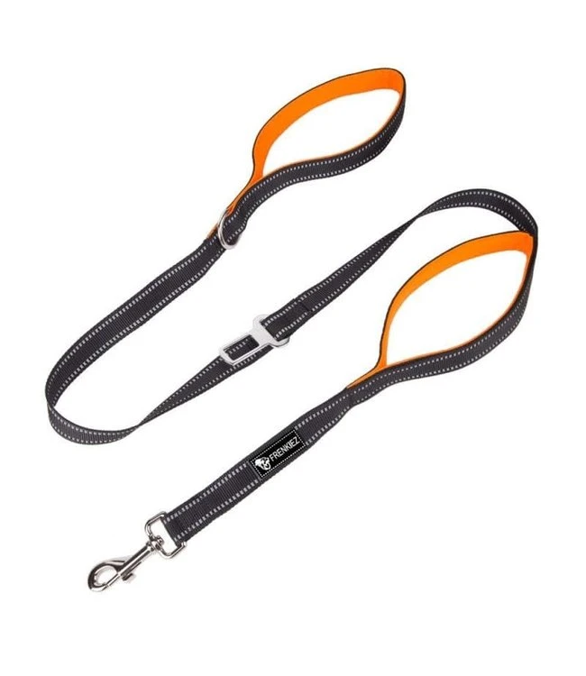 Frenkiez Frenkiez Reflective Dog Leash Orange 3 Frenkiez Frenkiez Reflective Dog Leash Orange