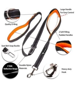 Frenkiez Frenkiez Reflective Dog Leash Purple -Hondenmode frenkiez reflective dog leash purple 4