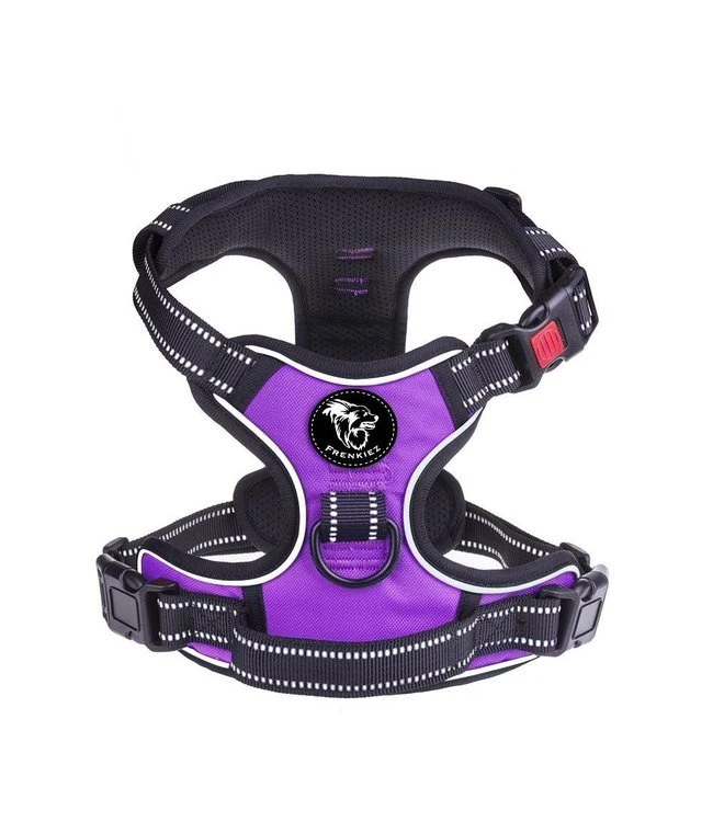 Frenkiez Frenkiez Reflective No Pull Lockable Dog Harness Purple 3 Frenkiez Frenkiez Reflective No Pull Lockable Dog Harness Purple