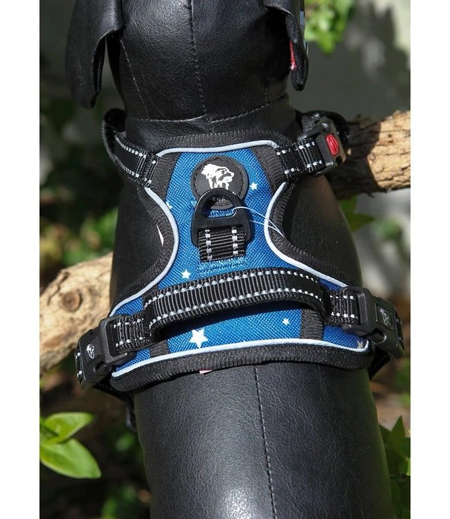 Frenkiez Frenkiez Reflective Y Tuig No Pull Dogharness Blue Stars 8 Frenkiez Frenkiez Reflective Y Tuig No Pull Dogharness Blue Stars - Afbeelding 6