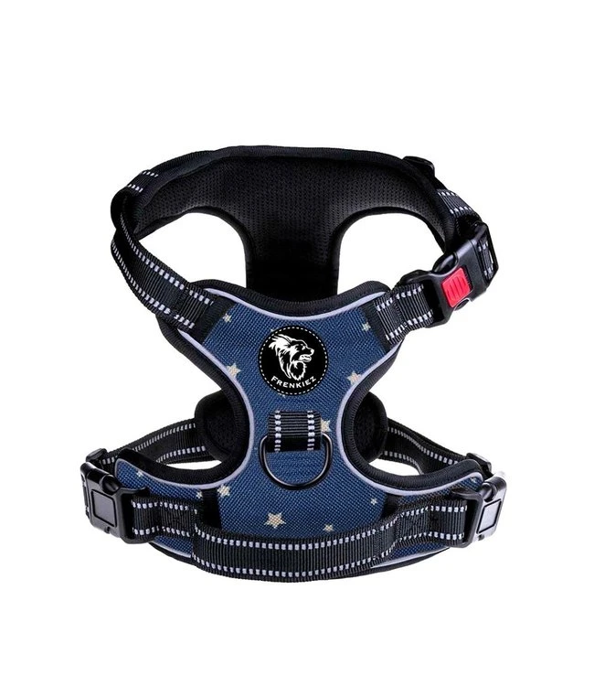 Frenkiez Frenkiez Reflective Y Tuig No Pull Dogharness Blue Stars 3 Frenkiez Frenkiez Reflective Y Tuig No Pull Dogharness Blue Stars