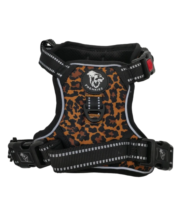 Frenkiez Frenkiez Reflective Y Tuig No Pull Dogharness Dark Leopard 3 Frenkiez Frenkiez Reflective Y Tuig No Pull Dogharness Dark Leopard