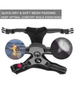 Frenkiez Frenkiez Reflective Y Tuig No Pull Dogharness Grey -Hondenmode frenkiez reflective y tuig no pull dogharness grey 3