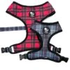 Frenkiez Frenkiez Reversible Harness BarkBerry Red Hondentuigje -Hondenmode frenkiez reversible harness barkberry red hondentu