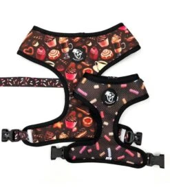 Frenkiez Frenkiez Reversible Harness Coffee Sprinkles Hondentuigje