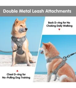 Frenkiez Frenkiez Y Tuig Dogharness Reflective Grey ( Matching Straps ) -Hondenmode frenkiez y tuig dogharness reflective grey matchin 1