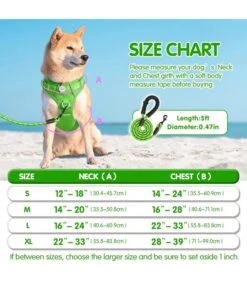 Frenkiez Frenkiez Y Tuig Dogharness Reflective Neon Green ( Matching Straps ) -Hondenmode frenkiez y tuig dogharness reflective neon green m 4