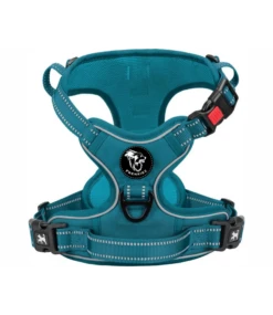 Frenkiez Frenkiez Y Tuig Dogharness Reflective Petrol Blue ( Matching Straps )