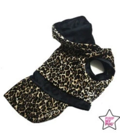 Pimp My Pug Leopard Jurk Zwart -Hondenmode leopard jurk zwart 3