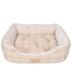 Olchi Olchi Check Square Bed Hondenmand Beige 10 Olchi Olchi Check Square Bed Hondenmand Beige -Hondenmode olchi check square bed hondenmand beige 2