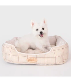 Olchi Olchi Check Square Bed Hondenmand Beige 13 Olchi Olchi Check Square Bed Hondenmand Beige -Hondenmode olchi check square bed hondenmand beige 5