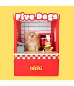 Olchi Olchi Fivedogs Hamburger Plush & Squeaky Dog Toy -Hondenmode olchi fivedogs hamburger plush squeaky dog toy 7