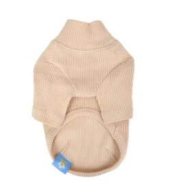 Olchi Olchi Wave TurtleNeck Sweater T-Shirt Beige -Hondenmode olchi wave turtleneck sweater t shirt beige 1