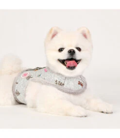 Pinkaholic Pinkaholic Eira Pinka Harness Melange Grey -Hondenmode pinkaholic eira pinka harness melange grey 2