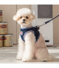 Pinkaholic Pinkaholic Emma Vest Harness Navy -Hondenmode pinkaholic emma vest harness navy 2