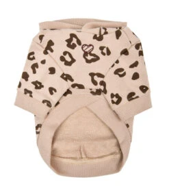 Pinkaholic Pinkaholic Leopardess Hooded Shirt Beige -Hondenmode pinkaholic leopardess hooded shirt beige 1