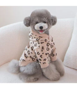 Pinkaholic Pinkaholic Leopardess Hooded Shirt Beige -Hondenmode pinkaholic leopardess hooded shirt beige 2