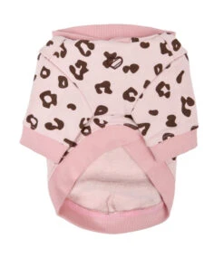Pinkaholic Pinkaholic Leopardess Hooded Shirt Indian Pink -Hondenmode pinkaholic leopardess hooded shirt indian pink 1