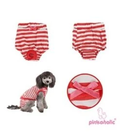 Pinkaholic Pinkaholic Picnic Sanitary Pants Orange Red (2pack) ( MEDIUM ) -Hondenmode pinkaholic picnic sanitary pants orange red 2pack 3