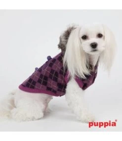 Puppia Puppia Argyle Mode Hondenjasje Paars -Hondenmode puppia argyle mode hondenjasje paars 3