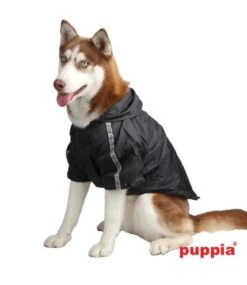 Puppia Puppia Base Jumper Regenjas Black -Hondenmode puppia base jumper regenjas black 2