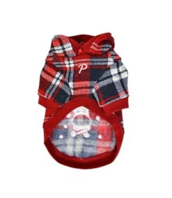 Puppia Puppia Blitzen Hoodie Checkered Red 11 Puppia Puppia Blitzen Hoodie Checkered Red -Hondenmode puppia blitzen hoodie checkered red 1