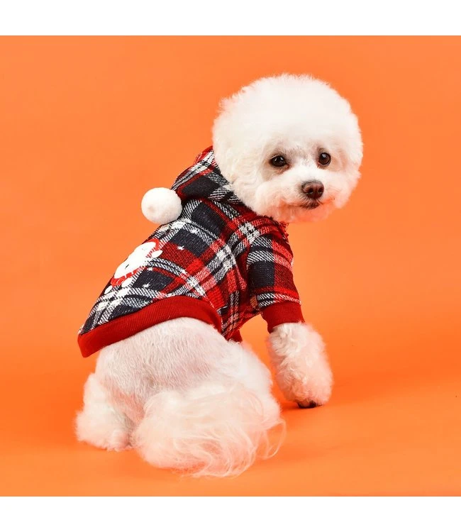 Puppia Puppia Blitzen Hoodie Checkered Red 10 Puppia Puppia Blitzen Hoodie Checkered Red - Afbeelding 8