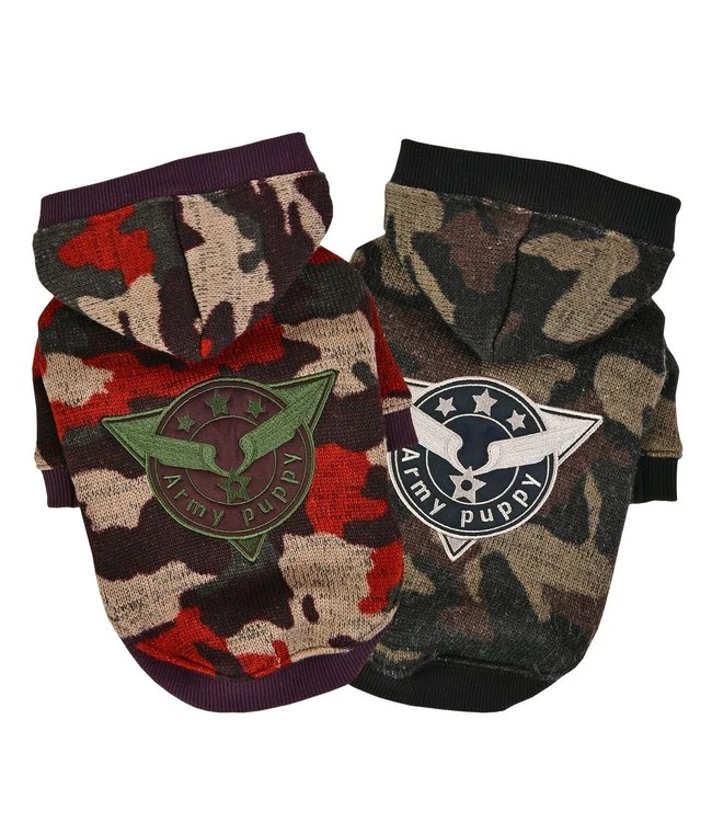 Puppia Puppia Colonel Hoodie Wine Camo 5 Puppia Puppia Colonel Hoodie Wine Camo - Afbeelding 3