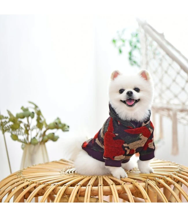 Puppia Puppia Colonel Hoodie Wine Camo 7 Puppia Puppia Colonel Hoodie Wine Camo - Afbeelding 5