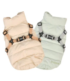 Puppia Puppia Cotton Touch Harness Jumper Beige 9 Puppia Puppia Cotton Touch Harness Jumper Beige -Hondenmode puppia cotton touch harness jumper beige 3