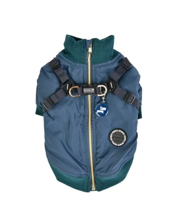 Puppia Puppia Dominic Jacket Harness Dark Teal 3 Puppia Puppia Dominic Jacket Harness Dark Teal