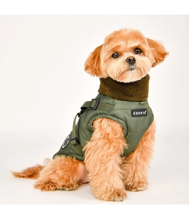 Puppia Puppia Donavan Jacket Harness Khaki 6 Puppia Puppia Donavan Jacket Harness Khaki - Afbeelding 4