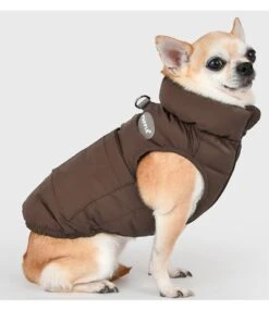 Puppia Puppia Puffer Vest Harness Jumper Brown -Hondenmode puppia puffer vest harness jumper brown 5
