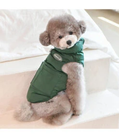 Puppia Puppia Puffer Vest Harness Jumper Green -Hondenmode puppia puffer vest harness jumper green 2