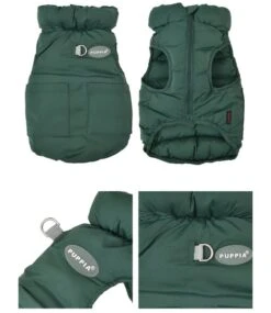 Puppia Puppia Puffer Vest Harness Jumper Green -Hondenmode puppia puffer vest harness jumper green 5