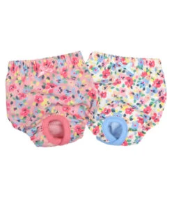 Puppia Puppia Spring Blossom Sanitary Pants Sky Blue -Hondenmode puppia spring blossom sanitary pants sky blue 3