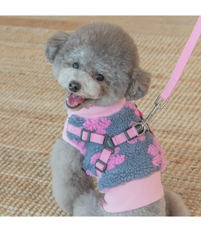 Puppia Puppia Sweater Harness J Ren Pink 5 Puppia Puppia Sweater Harness J Ren Pink - Afbeelding 3
