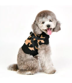 Puppia Puppia Sweater Harness J Serval Beige -Hondenmode puppia sweater harness j serval beige 2
