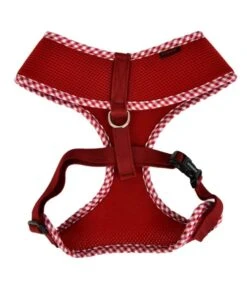 Puppia Puppia Vivien Check Harness Model A Wine -Hondenmode puppia vivien check harness model a wine 1