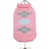Urban Pup Urban Pup Baby Pink / Grey Argyle Sweater -Hondenmode urban pup baby pink grey argyle sweater