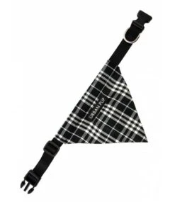 Urban Pup Urban Pup Black & White Tartan Bandana -Hondenmode urban pup black white tartan bandana 1